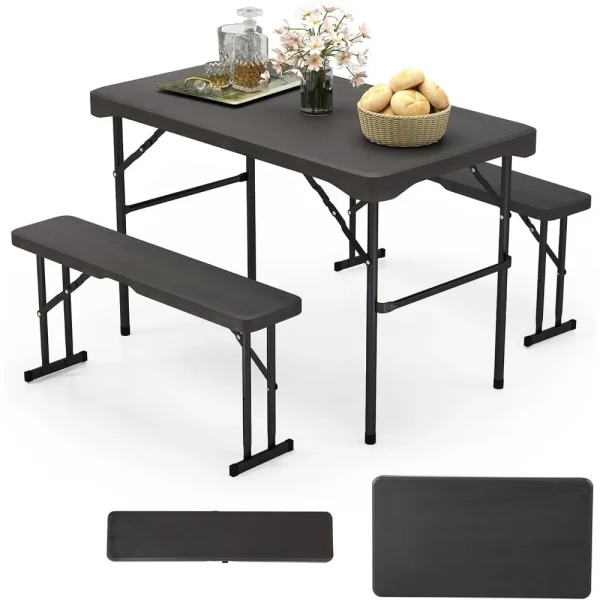 Folding Picnic Table & Bench Set