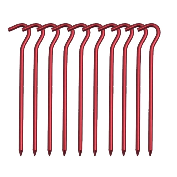 10-Piece Aluminum Tent Stakes Set