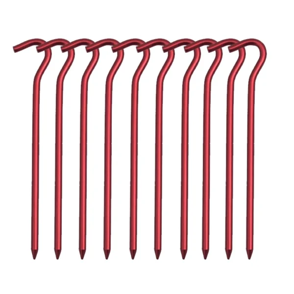 10-Piece Aluminum Tent Stakes Set
