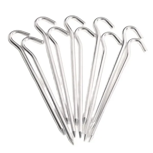 10-Piece 18cm Tent Stakes Set