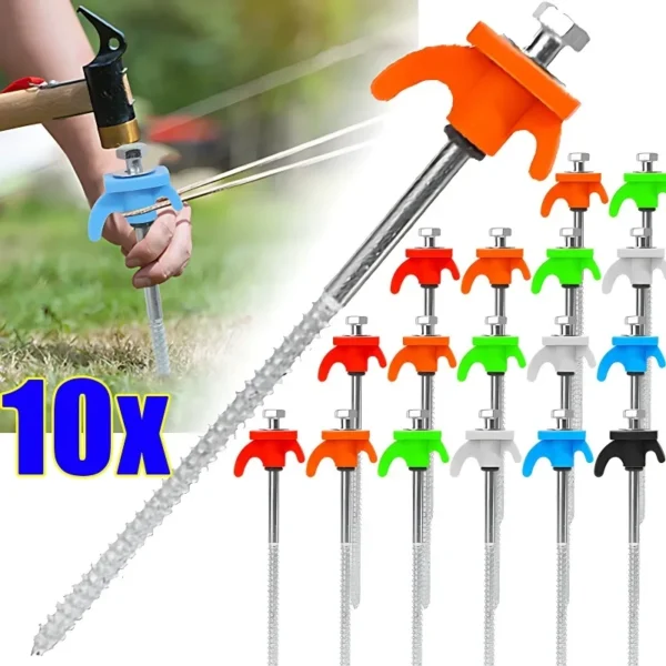 Spiral Screw Tent Stakes