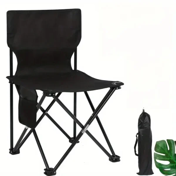Foldable Camping Chair with Side Pocket