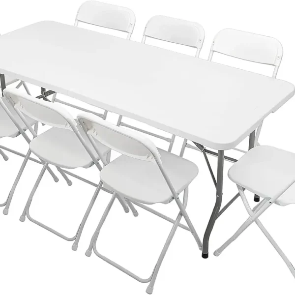 6FT Folding Table & 8 Chair Set