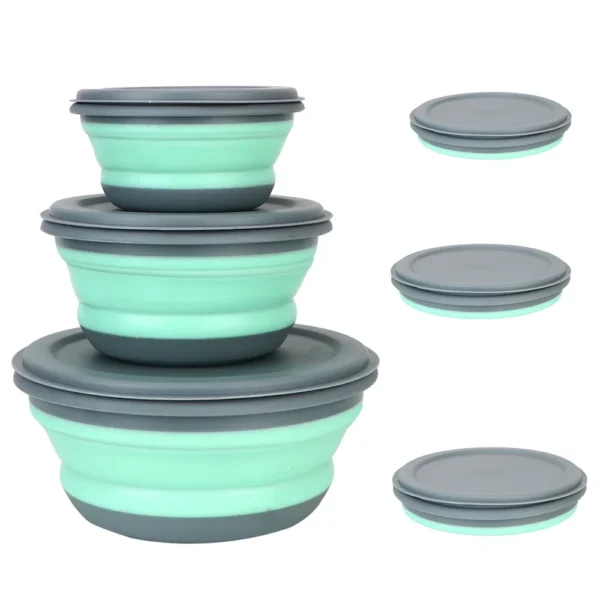 3-Piece Foldable Picnic Bowl Set