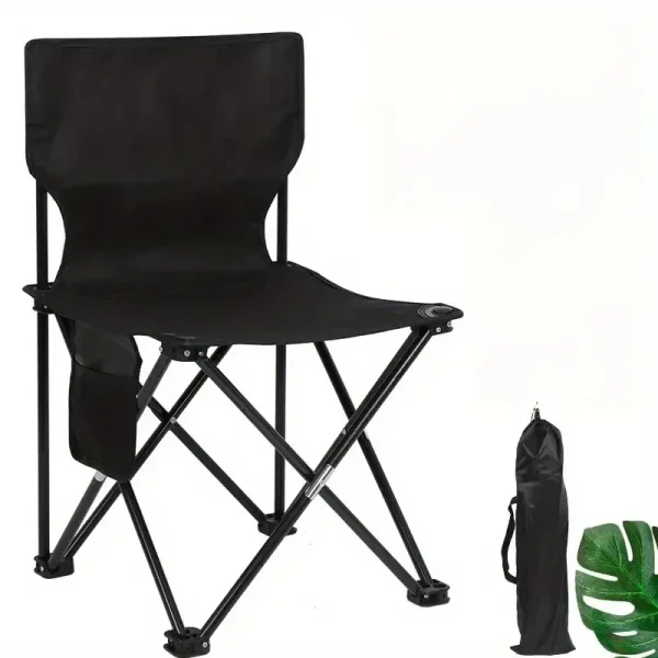 Foldable Camping Chair with Side Pocket