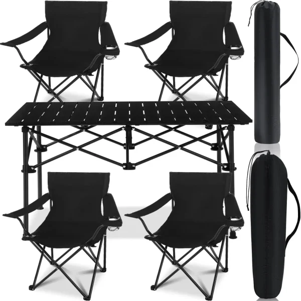 5-Piece Folding Camp Table Set
