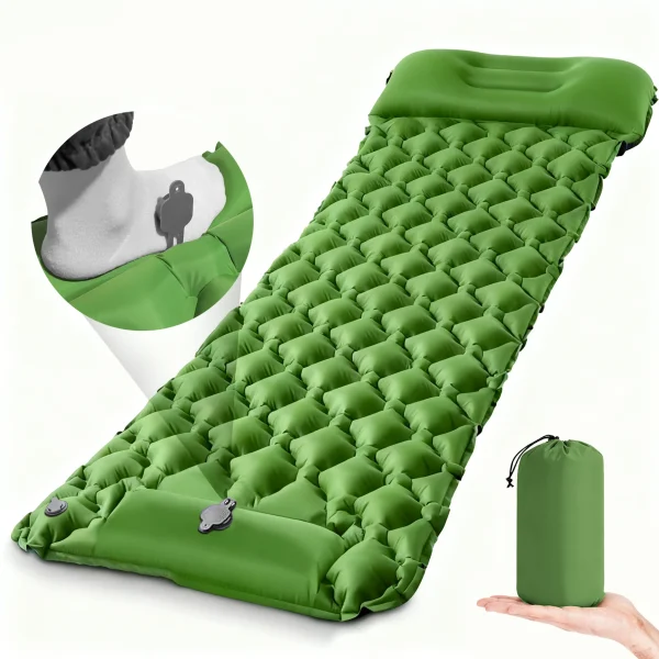 Inflatable Camping Sleeping Pad with Pillow