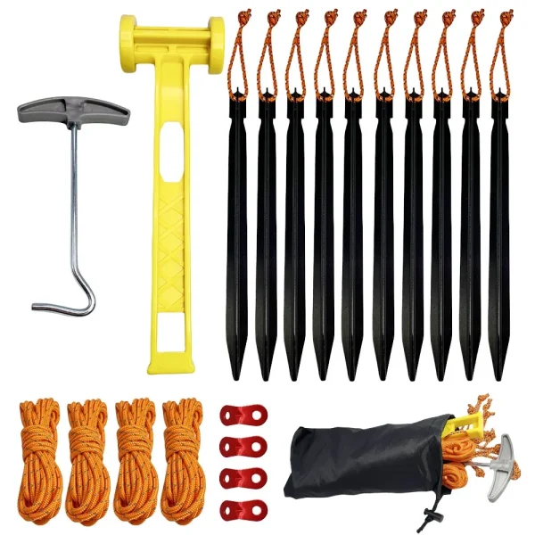 20-Piece Aluminum Tent Stakes Set