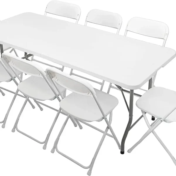 6FT Folding Table & 8 Chair Set
