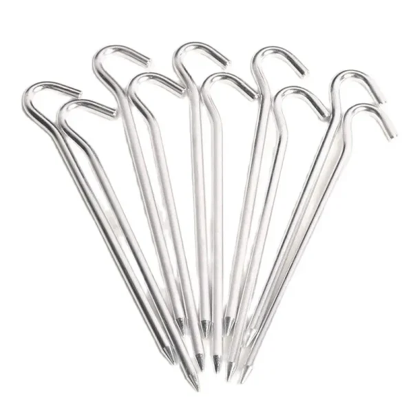 10-Piece 18cm Tent Stakes Set