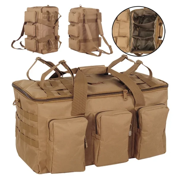 55L Convertible Camping Duffel Backpack