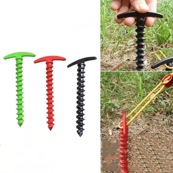 10-Piece Screw Anchor Tent Pegs