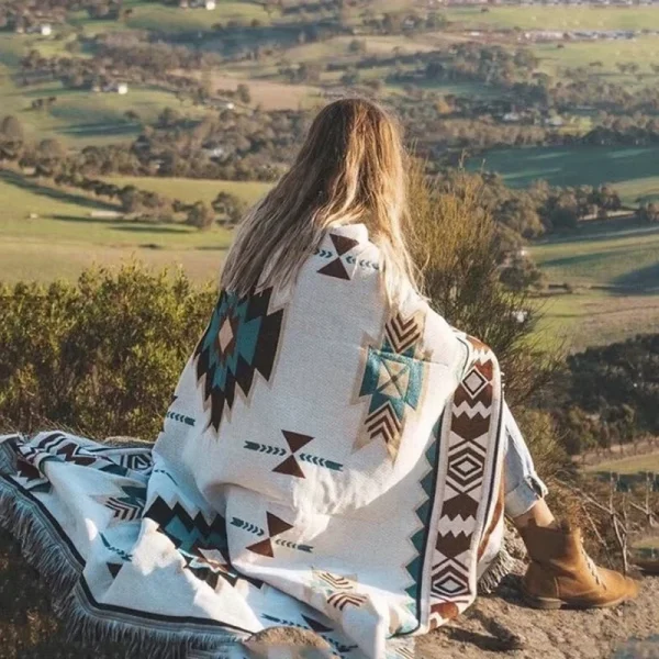 Retro Plaid Picnic Blanket