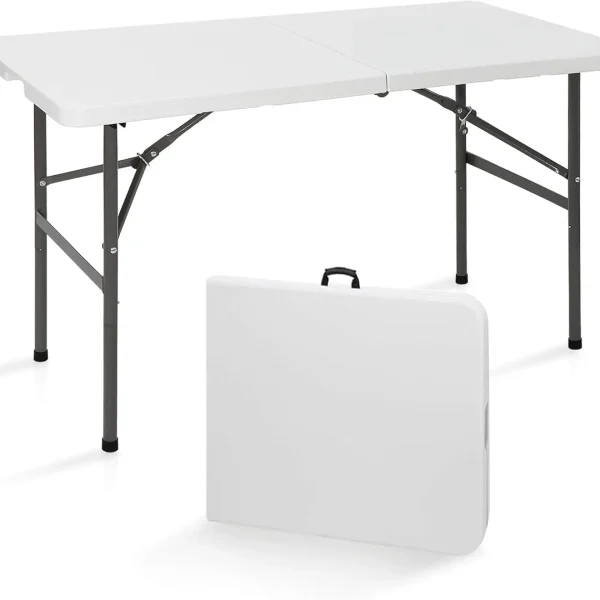 Portable Fold-in-Half Utility Table