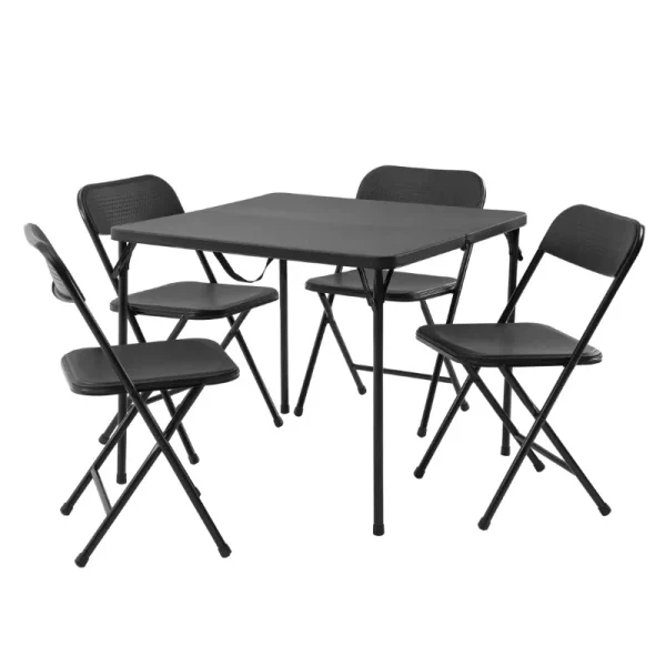 Square Folding Table Set with 4 Chairs