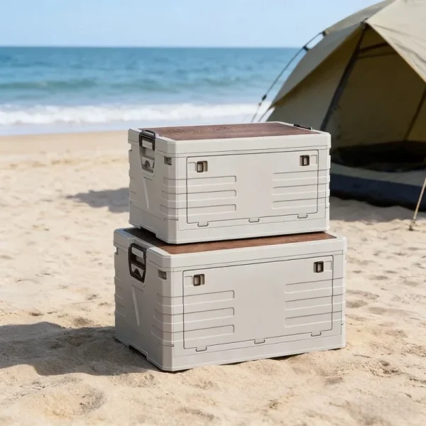 Foldable Camping Storage Bin with Lid