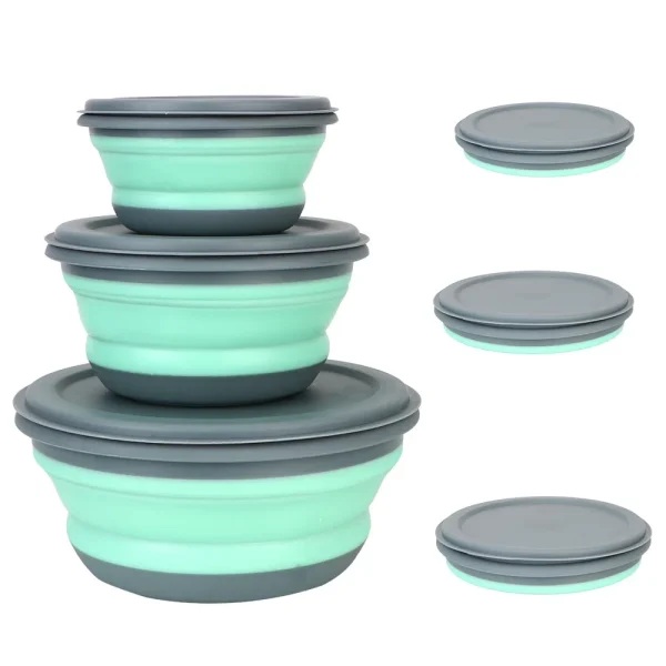 3-Piece Foldable Picnic Bowl Set