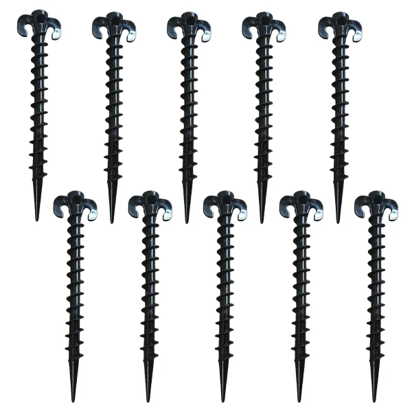 10-Piece Heavy-Duty Tent Pegs