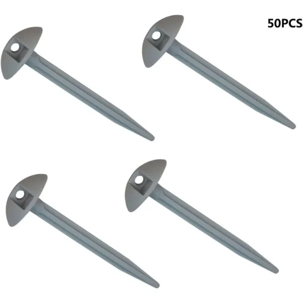 50-Piece Plastic Tent Pegs
