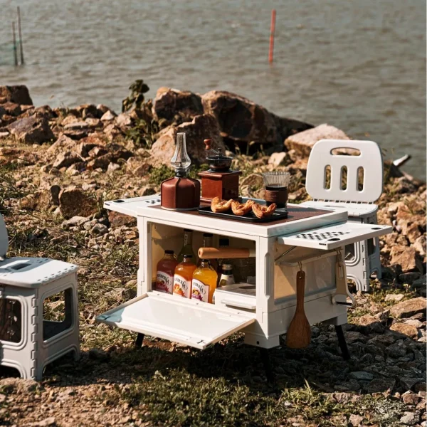 Foldable Camping Storage Box Table